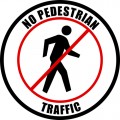 No Pedestrian Traffic Sign