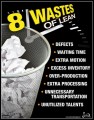 8 Wastes of Lean (Black) Poster