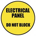 Electrical Panel Do Not Block yellow/black Sign